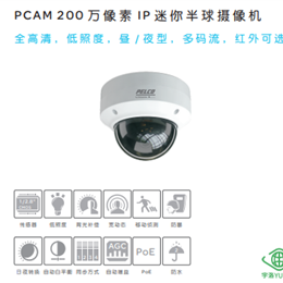 PMD20DNF 派爾高200 萬像素，全高清，晝 / 夜型，IP 迷你半球攝像機